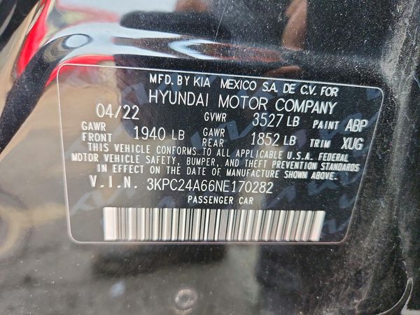 2022 HYUNDAI ACCENT