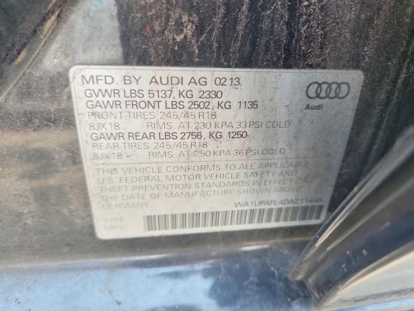 2013 AUDI A4 quattro Premium Plus — VINS