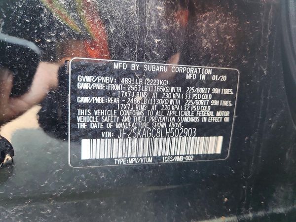 2020 SUBARU FORESTER Prm Base+ES