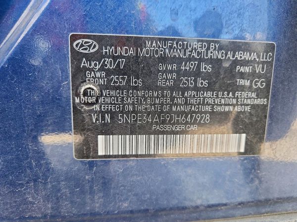 2018 HYUNDAI SONATA