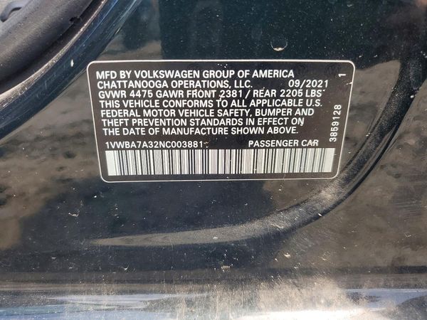 2022 VOLKSWAGEN PASSAT Limited Edition