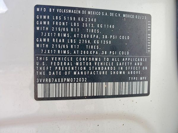 2023 VOLKSWAGEN TIGUAN S