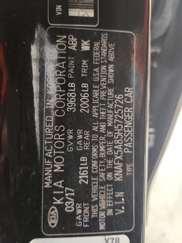 2017 KIA FORTE EX