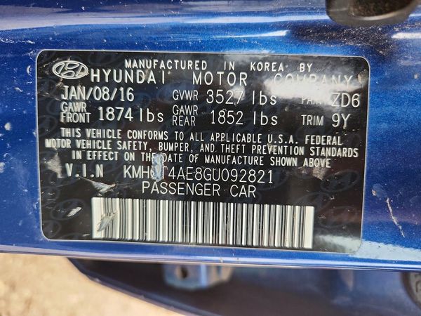 2016 HYUNDAI ACCENT GS / GLS