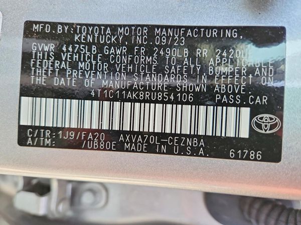 2024 TOYOTA CAMRY LE — VINS