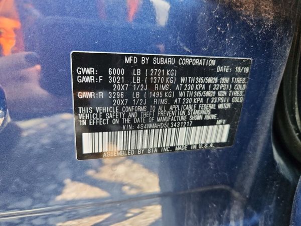 2020 SUBARU ASCENT Premium 7+ES+KA+M/R+NAVI