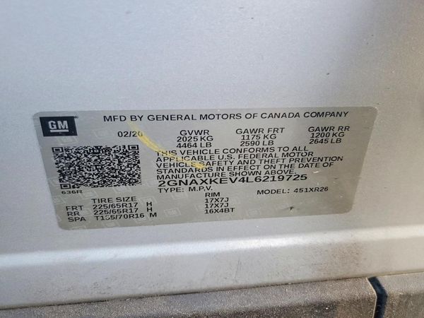 2020 CHEVROLET EQUINOX LT (1LT)