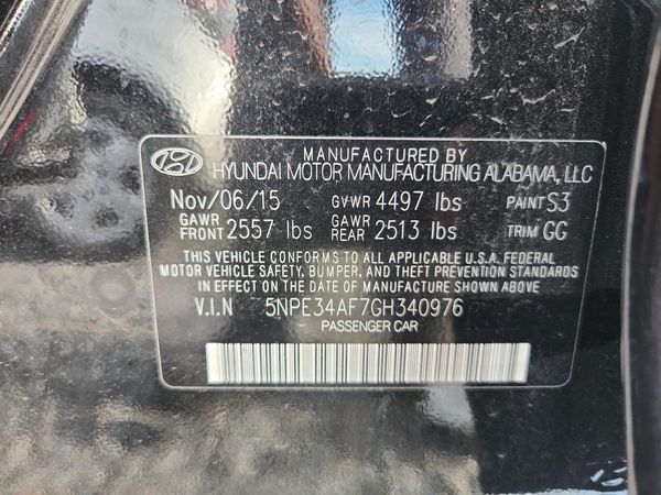 2016 HYUNDAI SONATA