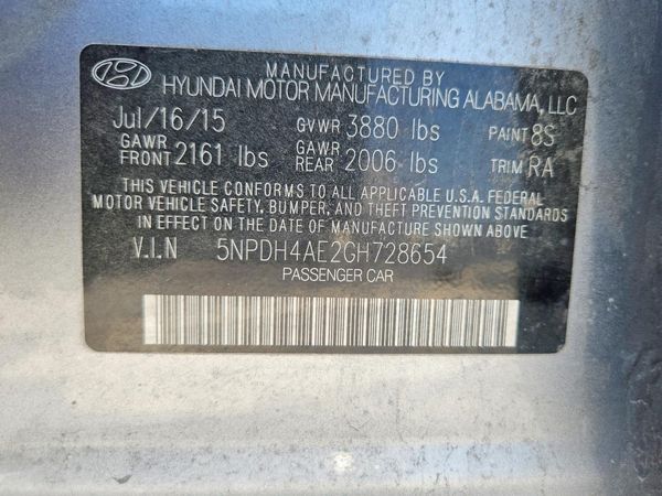 2016 HYUNDAI ELANTRA