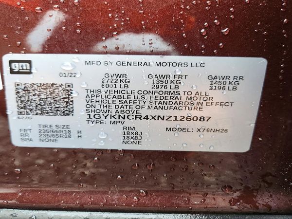 2022 CADILLAC XT5