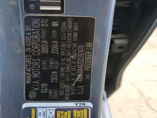 2016 KIA FORTE