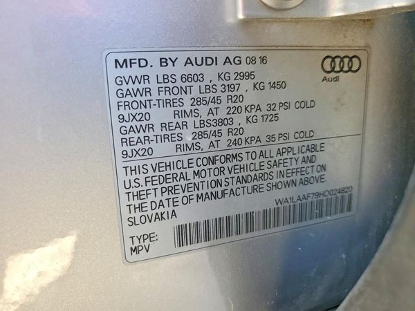 2017 AUDI Q7 quattro Premium Plus