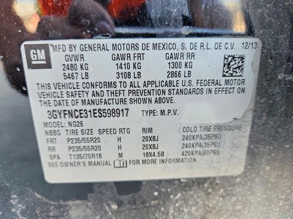 2014 CADILLAC SRX Performance