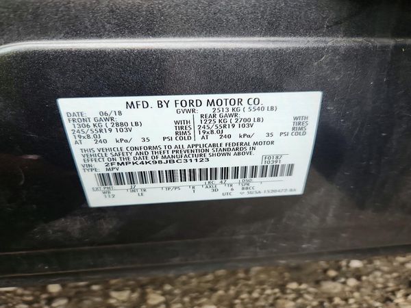 2018 FORD EDGE Titanium