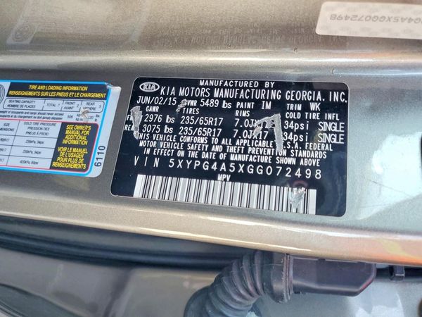 2016 KIA SORENTO L / LX