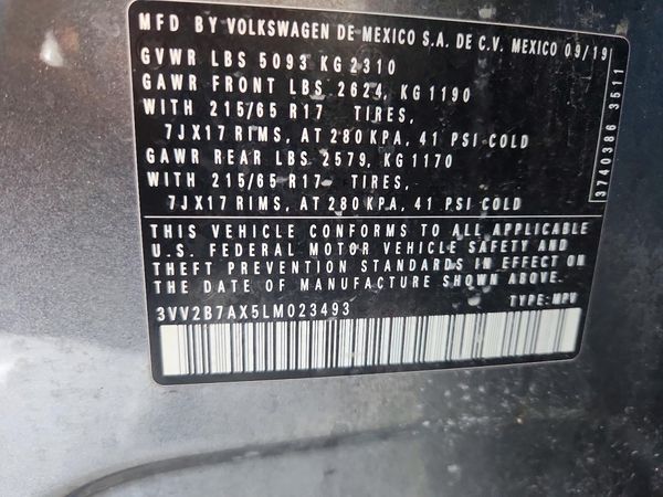 2020 VOLKSWAGEN TIGUAN