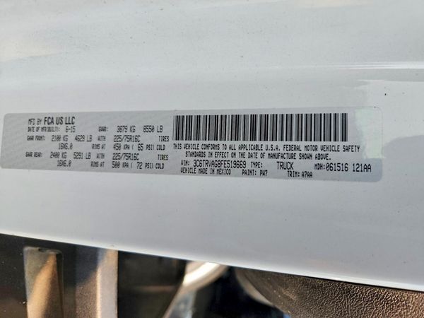 2015 RAM PROMASTER 1500