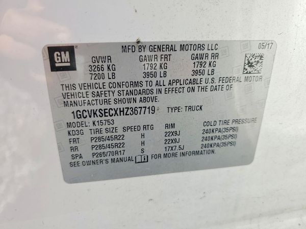 2017 CHEVROLET SILVERADO LTZ