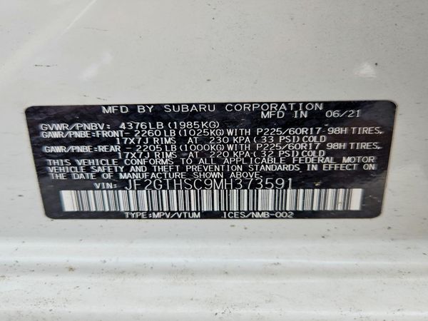 2021 SUBARU CROSSTREK Sport+ES+BSD — VINS