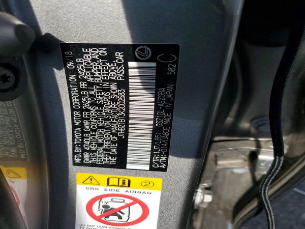 2019 LEXUS ES 350