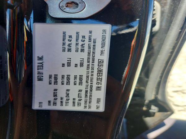 2019 TESLA MODEL 3