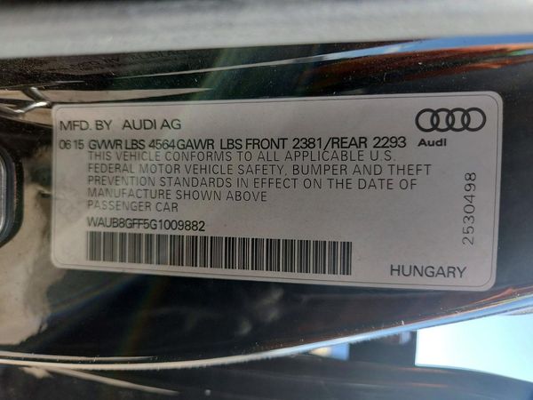 2016 AUDI A3 — VINS