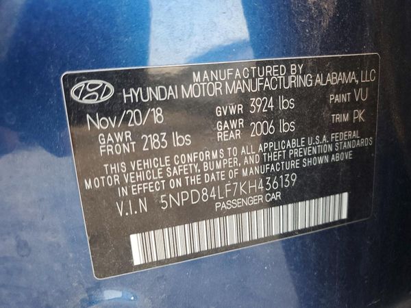 2019 HYUNDAI ELANTRA