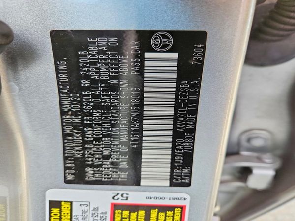 2021 TOYOTA CAMRY