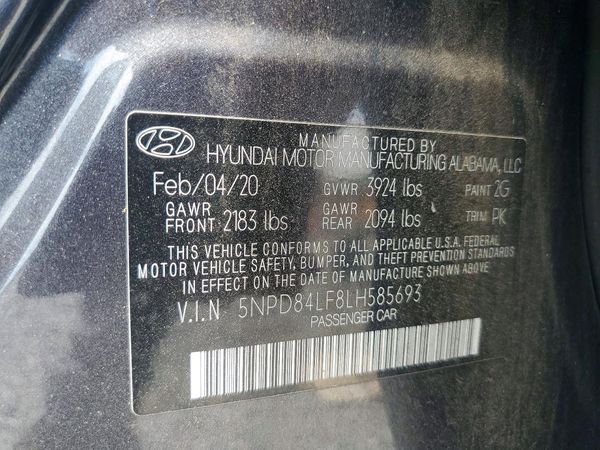 2020 HYUNDAI ELANTRA