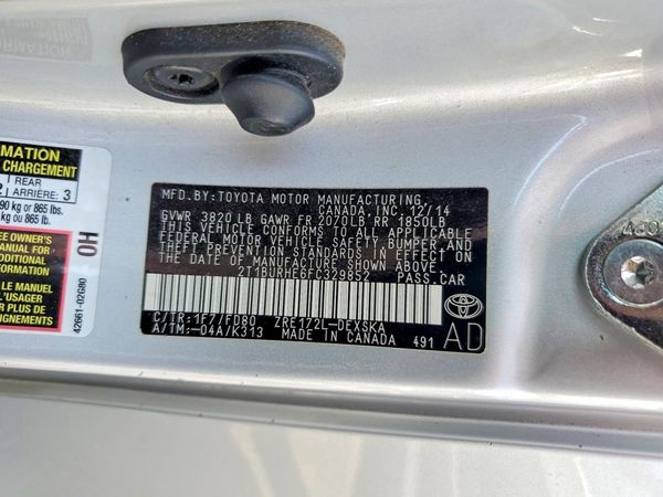 2015 TOYOTA COROLLA L/LE