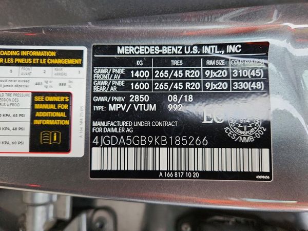 2019 MERCEDES-BENZ GLE GLE400