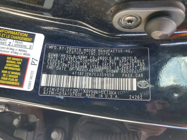 2014 TOYOTA CAMRY