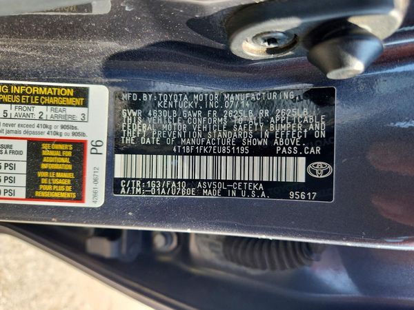 2014 TOYOTA CAMRY