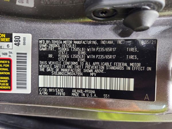 2021 TOYOTA SIENNA XLE Plus Package