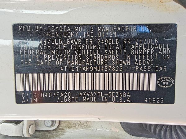 2021 TOYOTA CAMRY LE