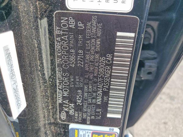 2015 KIA OPTIMA HYBRID