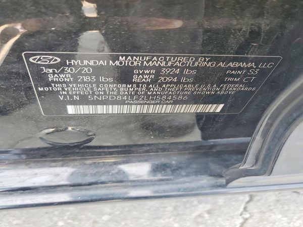 2020 HYUNDAI ELANTRA