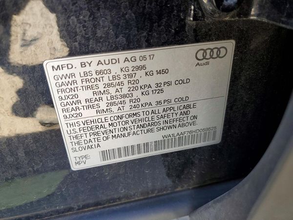 2017 AUDI Q7 quattro Premium Plus