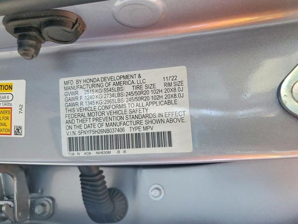 2022 HONDA PILOT SE