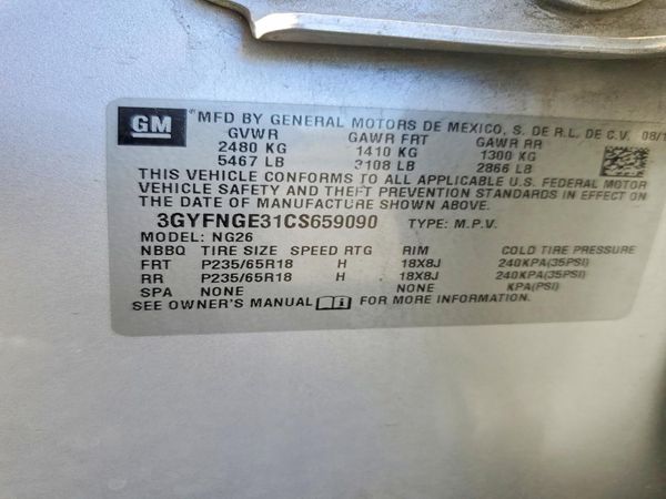 2012 CADILLAC SRX Base