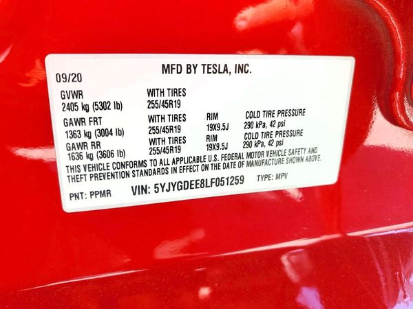 2020 TESLA MODEL Y