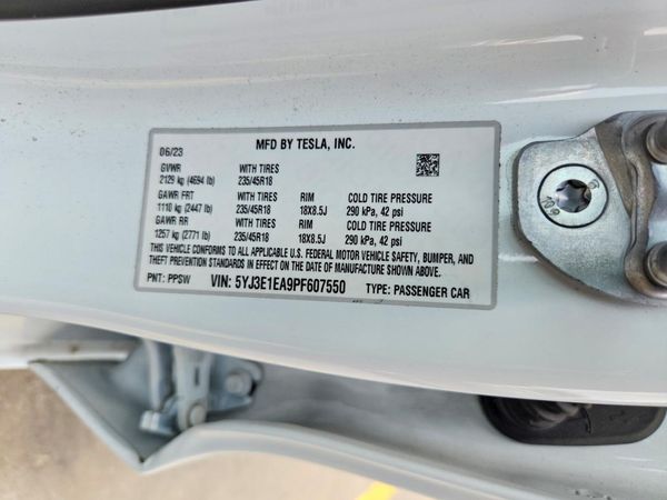 2023 TESLA MODEL 3
