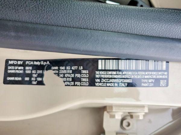 2016 JEEP RENEGADE LATITUDE 4X2