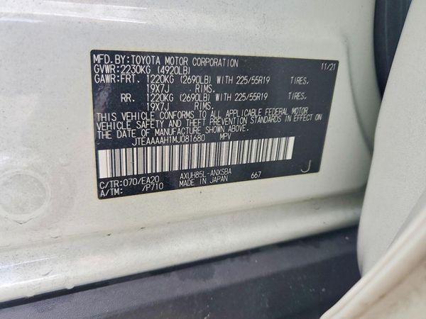 2021 TOYOTA VENZA