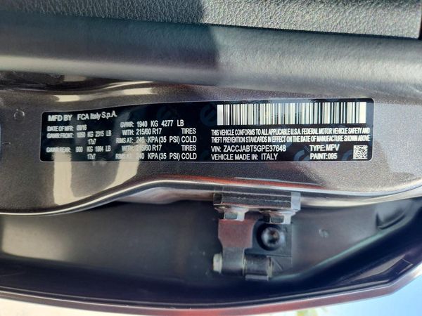2016 JEEP RENEGADE LATITUDE 4X2