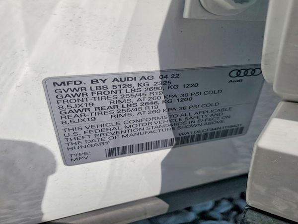 2022 AUDI Q3 S Line quattro Premium