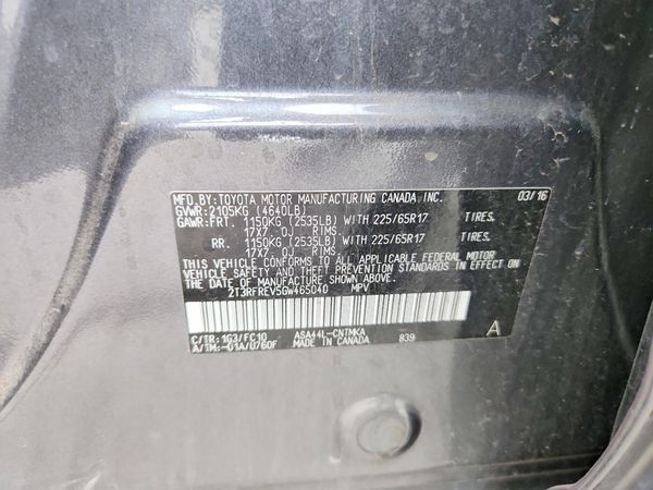 2016 TOYOTA RAV4 XLE (M Grade)