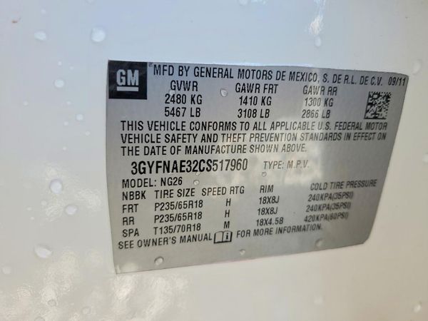 2012 CADILLAC SRX Luxury