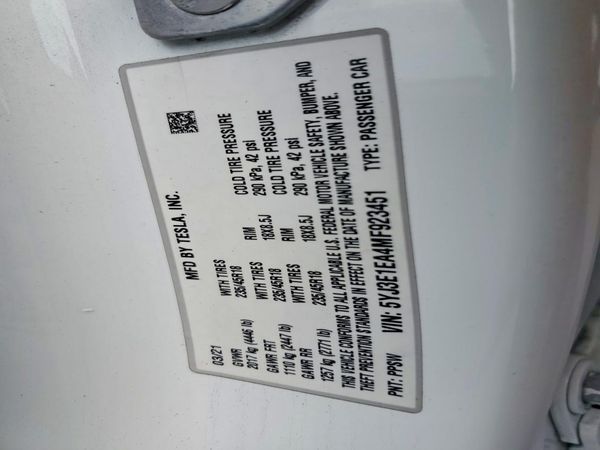 2021 TESLA MODEL 3
