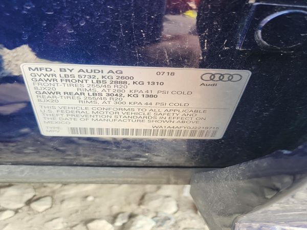 2018 AUDI SQ5 quattro Premium Plus